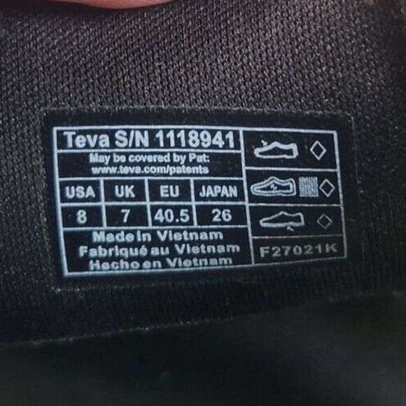 Teva Flintwood Sandals Men Sz 8 Turkish Coffee Brown Leather Hiking Outdoors Low